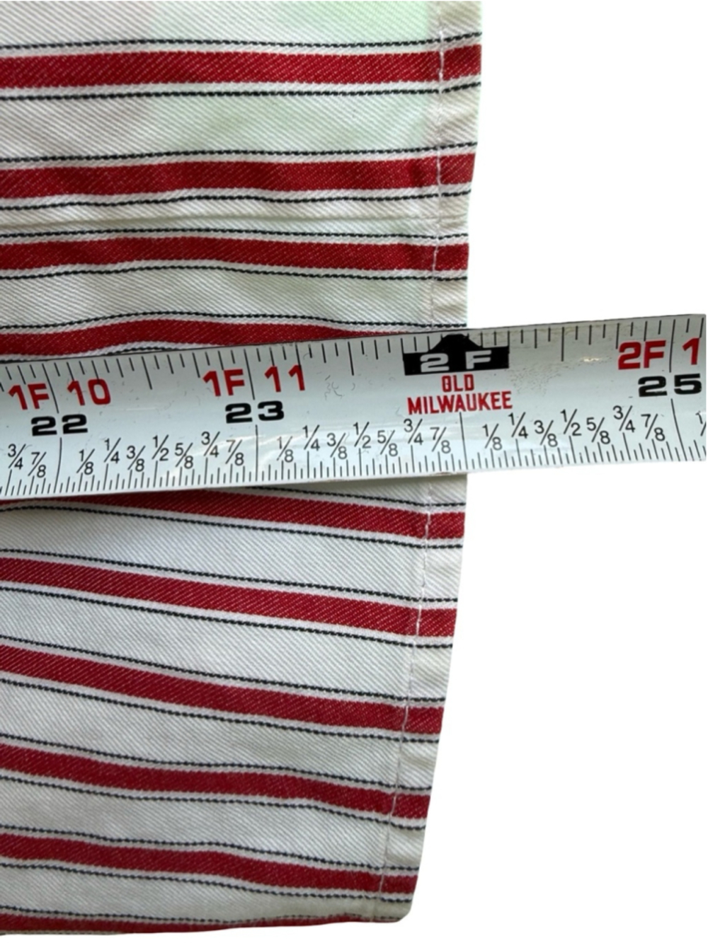Pendleton Red and White Striped Button-Down Shirt Size 4 Preppy Coastal Grandma - Picture 8 of 14